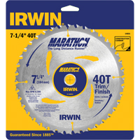 Lames de scie pour entrepreneur - Lames de scie Marathon, 7-1/4", 40 dents, Pour Bois Distribution Jean Lapalme