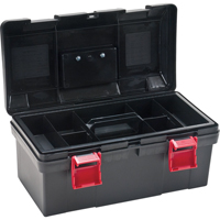 Coffre &agrave; outils robuste, 17-1/2" la x 9-1/2" p x 8" h, Noir Distribution Jean Lapalme