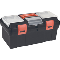 Coffres &agrave; outils en plastique, 17-1/2" la x 9-1/2" p x 8" h, Noir Distribution Jean Lapalme