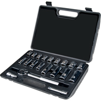 Socket Set, 20 Pcs, 3/8" Drive Size, Deep Distribution Jean Lapalme