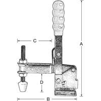 Vertical Hold-Down Clamps, 600 lbs. Clamping Force, Vertical Distribution Jean Lapalme
