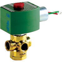 &eacute;lectrovannes universelles 3 voies &agrave; action directe, Tuyau de 1/4", 100 psi Distribution Jean Lapalme