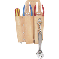 Porte-outils pour monteur de ligne, Porte-outil multiple, Cuir, 3 Poches Distribution Jean Lapalme