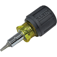 Stubby Multi-Bit Screw Driver With Sq.Recess, 3-1/5" L, Cushion Grip Handle Distribution Jean Lapalme
