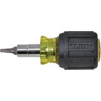 Stubby Multi-Bit Screw Driver With Sq.Recess, 3-1/5" L, Cushion Grip Handle Distribution Jean Lapalme
