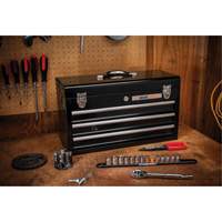 Portable Tool Box, 20" W, 3 Drawers, Black Distribution Jean Lapalme