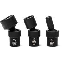 12-Piece 1/4" Drive 6 Point Universal impact Metric Flex Socket Set Distribution Jean Lapalme