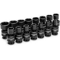 15-Piece 3/8" Drive 6 Point Universal Impact Metric Flex Socket Set Distribution Jean Lapalme