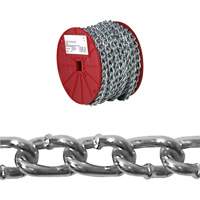 Chaîne torsad&eacute;e, Acier &agrave; faible teneur en carbone, #2 x 125' (38,1 m) l, Charge d'utilisation 310 lb (0,155 tonne) Distribution Jean Lapalme