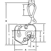 GXL Plate Clamp, 1000 lbs. (0.5 tons), 1/16" - 5/8" Jaw Opening Distribution Jean Lapalme