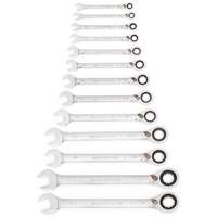 72-Tooth 12 Point Reversible Ratcheting SAE Wrench Set, Combination, 13 Pieces, Imperial Distribution Jean Lapalme