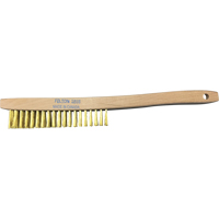 Curved-Handle Scratch Brushes, Brass, 4 x 19 Wire Rows, 14" Long Distribution Jean Lapalme