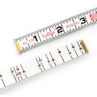 R&egrave;gle de maçon Red End, 6' lo, Bois, Graduations de 1/16" Distribution Jean Lapalme