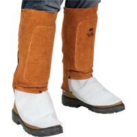 Leather Spats, 14" L, Lava Brown Distribution Jean Lapalme
