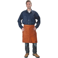 Leather Apron, Waist, 24" L, Lava Brown Distribution Jean Lapalme