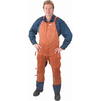 Leather Apron & Chaps, Split-Leg Bib, 42" L, Lava Brown Distribution Jean Lapalme