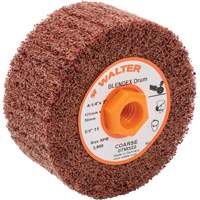 ALLSTEEL Blendex Surface Conditioning Drum, 4-1/4" Dia. x 2" W, 5/8"-11 Arbor, Coarse Grit Distribution Jean Lapalme