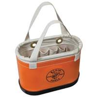 Hard-Body Oval Bucket, 14" L x 7" W x 10" H, Plastic, Orange Distribution Jean Lapalme