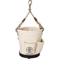 Tapered-Wall Bucket, 12" L x 9" W x 12" H, Canvas, Natural Distribution Jean Lapalme