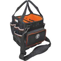 Tradesman Pro Tool Tote, Ballistic Nylon, 40 Pockets, Black/Orange Distribution Jean Lapalme