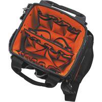 Tradesman Pro Tool Tote, Ballistic Nylon, 40 Pockets, Black/Orange Distribution Jean Lapalme