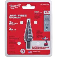 #4 Step Drill Bit, 3/16" - 7/8" , 1/16" Increments, High Speed Steel Distribution Jean Lapalme