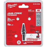 #6 Step Drill Bit, 3/8" - 1/2" , 1/16" Increments, High Speed Steel Distribution Jean Lapalme