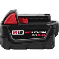 Bloc-piles &agrave; capacit&eacute; &eacute;tendue M18 Redlithium XC5.0 , Lithium-ion, 18 V, 5 A Distribution Jean Lapalme