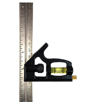 &eacute;querre combin&eacute;e Johnson 406EM, 6'' x 1'' lo, 1/32" Graduations, Acier, Ordinaire Distribution Jean Lapalme