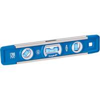 True Blue&reg; Torpedo Level, 9" L, Aluminum, 3 Vials, Magnetic Distribution Jean Lapalme