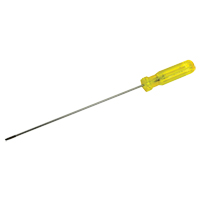 Electrician's Slotted Screwdriver, 1/8" Tip, Round, 11-1/2" L, Plastic Handle Distribution Jean Lapalme