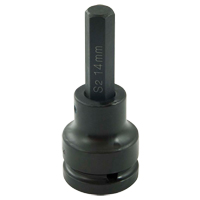 Bit Socket, Hex, 14 mm x 102 mm L, 3/4" Drive Distribution Jean Lapalme