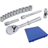 Jeu de douilles et accessoires, 15 Mcx, Prise de 3/8" Distribution Jean Lapalme