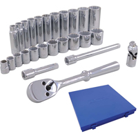 Jeu de douilles m&eacute;triques et accessoires, 26 Mcx, Prise de 3/8", Profond Distribution Jean Lapalme