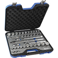 Jeu de douilles SAE et m&eacute;triques & accessoires, 38 Mcx, Prise de 1/2" Distribution Jean Lapalme