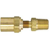 Raccord pour boyau r&eacute;utilisable filetage NPT 1/4", 5/8" dia., Laiton Distribution Jean Lapalme