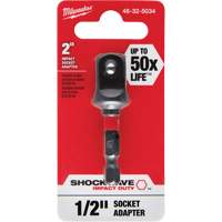 Shockwave Impact Socket Adapter, 1/4" Drive Size, 1/2" Male Size, Ball, 2" L Distribution Jean Lapalme