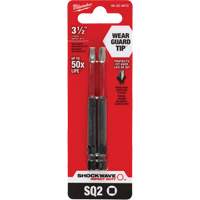 Embout de tournevis Shockwave Impact Duty, Carr&eacute;e, Embout #2, Prise 1/4", Longueur 3-1/2" Distribution Jean Lapalme