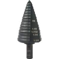 #12 Multi-Hole Step Drill Bit, 7/8" - 1-3/8" , 1/16" Increments, High Speed Steel Distribution Jean Lapalme