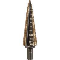 Step Drill Bit, 3/16"/#4 - 7/8"/#4 , 1/32" Increments, High Speed Cobalt Distribution Jean Lapalme