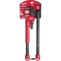 Cl&eacute; &agrave; tuyau adaptable Cheater, Cap des m&acirc;choires 2-1/2", Longueur 18"/24"/10", Fini Rev&ecirc;tement en poudre, Prise Ergonomique Distribution Jean Lapalme