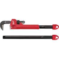 Cl&eacute; &agrave; tuyau adaptable Cheater, Cap des m&acirc;choires 2-1/2", Longueur 18"/24"/10", Fini Rev&ecirc;tement en poudre, Prise Ergonomique Distribution Jean Lapalme