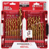 Jeu de forets Shockwave Red Helix, 29 morceaux, Titane Distribution Jean Lapalme