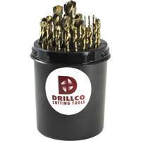 DRILLCO Imperial Drill Pal Jobber Length Drill Bit Set, 29 Pieces, Cobalt Distribution Jean Lapalme