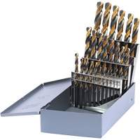 Jeu de forets m&eacute;triques courts DRILLCO, 25 morceaux, Acier rapide Distribution Jean Lapalme