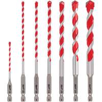 Grand jeu de forets pour perceuse &agrave; percussion Shockwave, 7 morceaux, Carbure Distribution Jean Lapalme