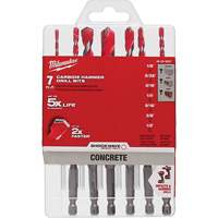Grand jeu de forets pour perceuse &agrave; percussion Shockwave, 7 morceaux, Carbure Distribution Jean Lapalme