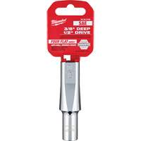 Douille SAE avec c&ocirc;t&eacute;s Four Flats, 3/8", Prise 1/2", 6 pans, Profond Distribution Jean Lapalme