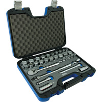 Jeu d'Accessoires pour douilles SAE & m&eacute;triques &agrave; 12 pans, 33 Mcx, Prise de 3/8" Distribution Jean Lapalme