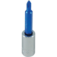 Douille tournevis &agrave; embout bleu, Phillips, #1, Prise 1/4" Distribution Jean Lapalme